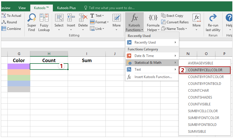 in my excel for mac, get to see the names of the colors when choosing them in cells